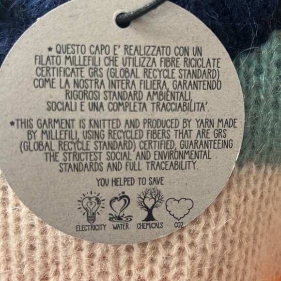 NWT SKFK Alpaca Wool Blend Striped Multicolor Aitza Sweater EU 34 | US 2 - Picture 14 of 15